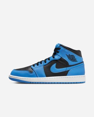 chaussures nike air jordan 1 mid bleu homme dq8426 401