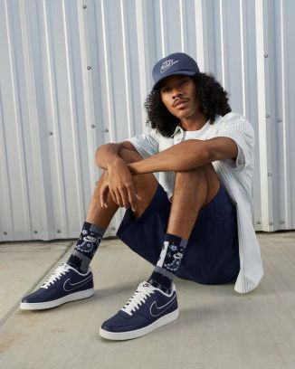 chaussures nike court vision low bleues pour homme dr9514 400