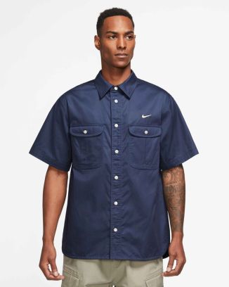 chemise manche courte nike sb button up woven homme dv9075 410