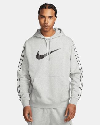sweat a capuche fleece sportswear repeat gris homme dx2028 063
