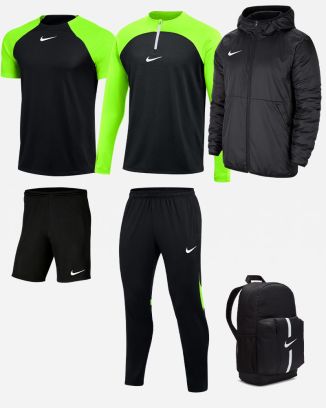 Ensemble Nike enfant Pack 6 pièces Maillot Academy Pro Short Park III Haut 1/4 zip Academy Pro Pantalon de survêtement Academy Pro Veste doublée Team Sac à dos Academy Team Fall DH9279 BV6865 DH9280 DH9325 CW6159 DA2571