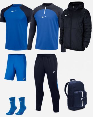 Ensemble Nike enfant Pack 7 pièces Maillot Academy Pro Short Park III Chaussettes SQuad Haut 1/4 zip Academy Pro Pantalon de survêtement Academy Pro Veste doublée Team Fall Sac à dos Academy Team DH9279 BV6865 SK0030 DH9280 DH9325 CW6159 DA2571