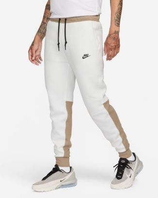 bas jogging nike tech fleece slim fit beige homme fb8002 121