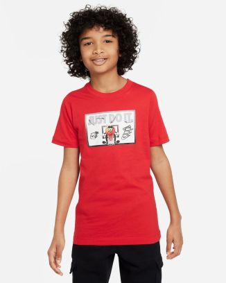 t shirt nike sportswear rouge pour enfant fd3964 657