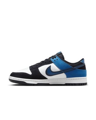Chaussures Nike Dunk Low Retro Blanc/Noir/Bleu pour homme