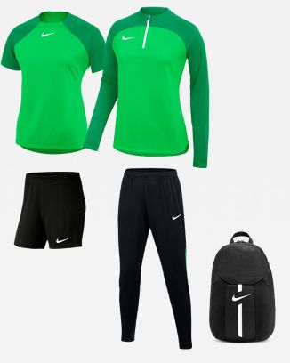 Conjunto de produtos Nike Academy Pro para Fêmea. Fato de treino + Jersey + Calções + Saco (5 itens)