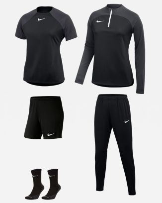 Ensemble Nike femme Pack 5 pièces Maillot Academy Pro Short Park III Chaussettes basse Squad Haut 1/4 zip Academy Pro Pantalon de survêtement Academy Pro DH9242 BV6860 SK0030 DH9246 DH9273