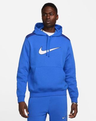 sweat nike sportswear fleece crew bleu homme fn0247 480