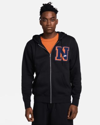 Hooded sweatshirt with zip Nike Club for men
