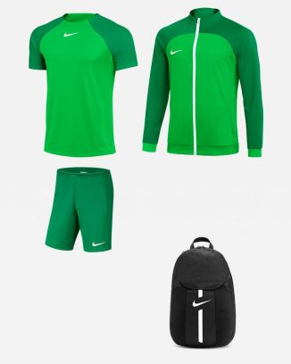 Conjunto Nike Academy Pro para Hombre. Camiseta + Pantalón corto + Chaqueta de chándal + Mochila (4 productos)