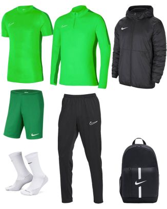 Ensemble Nike enfant Pack 7 pièces Maillot Academy 23 Short Park III Chaussettes Strike Crew Veste de survêtement Academy 23 Pantalon de survêtement Academy 23 Veste doublée Team Fall Sac à dos Academy Team Youth DR1343 BV6865 DH6620 DR1695 DR1676 CW6159 