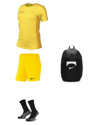 Set producten Nike Academy 23 voor Vrouwen. Shirt + Korte broek + Sokken + Tas (4 artikelen)