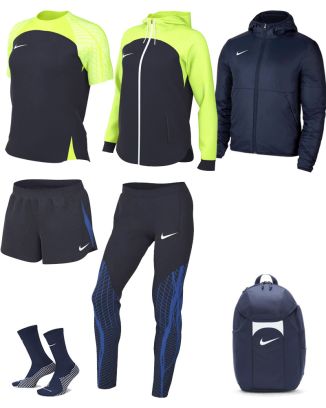 Ensemble Nike femme Pack 7 pièces Maillot Strike 23 Short Strike 23 Chaussettes Strike Crew Veste de survêtement Strike 23 Pantalon de survêtement Strike 23 Veste doublée Team Fall Sac à dos Academy Team DR2278 DR2322 DH6620 DR2573 DR2568 DC8039 DV0761