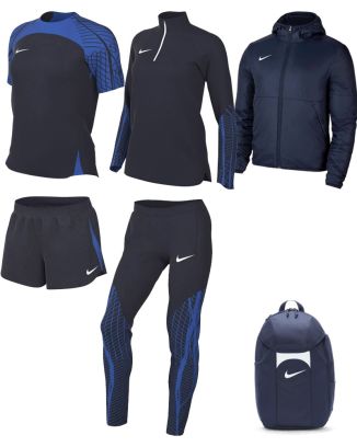 Ensemble Nike femme Pack 6 pièces Maillot Strike 23 Short Strike 23 Haut 1/4 zip Strike 23 Pantalon de survêtement Strike 23 Veste doublée Team Fall Sac à dos Academy Team DR2278 DR2322 DR2296 DR2568 DC8039 DV0761