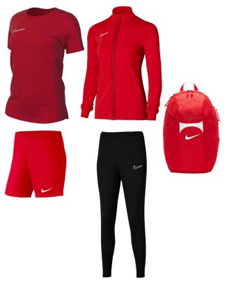 Conjunto Nike Academy 23 para Mujeres. Chándal + Camiseta + Pantalón corto + Mochila (5 productos)