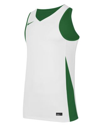 Camisola de basquetebol reversível Nike Team Verde & Branco para criança