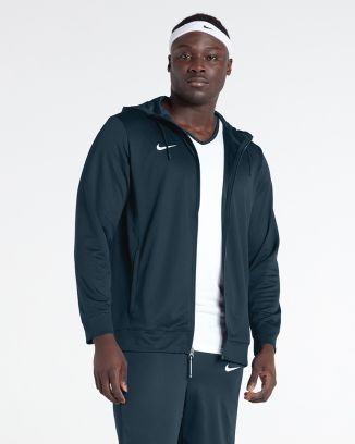 Hooded basketball jacket Nike Team Navy Blue for men