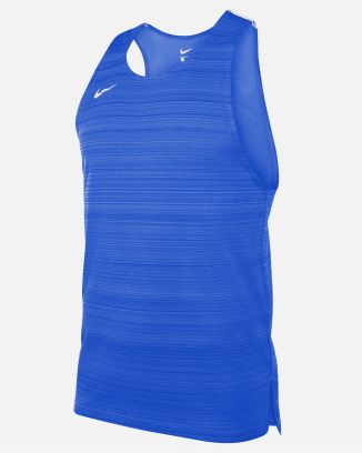 NT0300-463 Débardeur de running Nike Stock Dry Miler Bleu Royal pour Homme