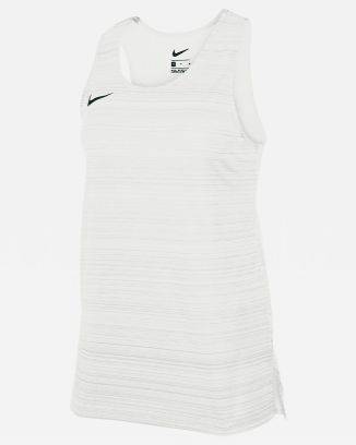 NT0301-100 Débardeur de running Nike Stock Dry Miler Blanc pour Femme