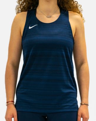 NT0301-451 Débardeur de running Nike Stock Dry Miler Bleu Marine pour Femme