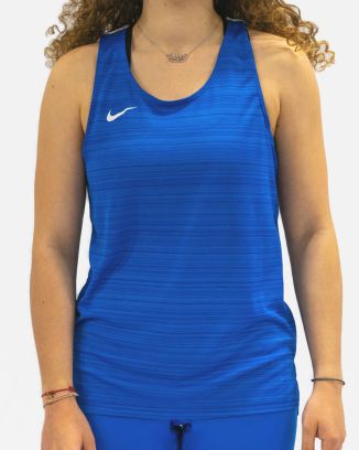 NT0301-463 Débardeur de running Nike Stock Dry Miler Bleu Royal pour Femme