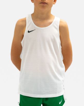 NT0302-100 Débardeur de running Nike Stock Dry Miler Blanc pour Enfant