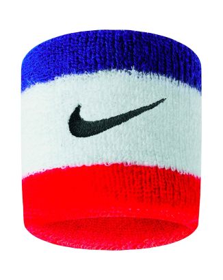 Lot de 2 serre-poignets Nike Swoosh Rouge/Blanc/Bleu PAC277-620