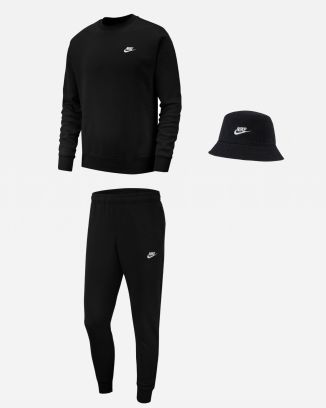 Conjunto Nike Sportswear para Hombre. Sudadera + Pantalón de chándal + Bob (3 productos)