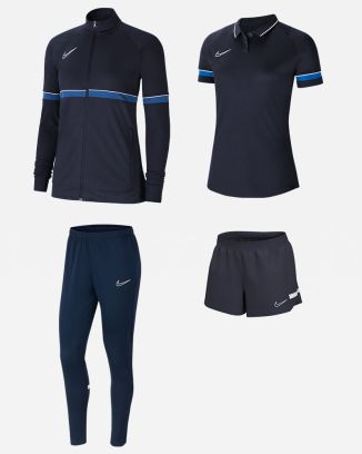 Produkt-Set Nike Academy 21 für Frau. Trainingsanzug + Polo + Short (4 artikel)