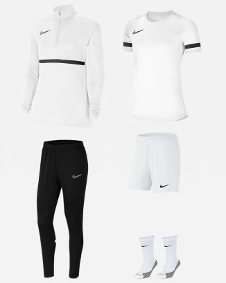 Produkt-Set Nike Academy 21 für Frau. Trainingsanzug + Trikot + Shorts + Socken (5 artikel)