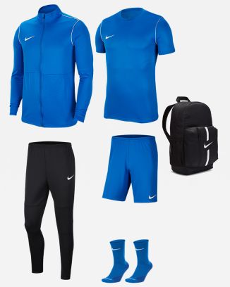 Conjunto Nike Park 20 para Niño. Chándal + Camiseta + Pantalón corto + Calcetines + Mochila (6 productos)