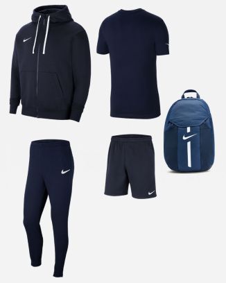 Ensemble Nike Team Club 20 pour Homme. Sweat-shirt + Bas de jogging + Tee-shirt + Short + Sac (5 pièces)