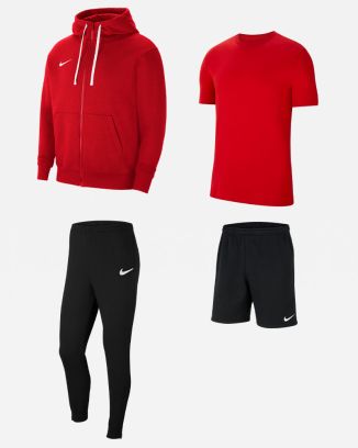 Conjunto de produtos Nike Team Club 20 para Homens. Camisola + Calças de corrida + T-shirt + Calções (4 itens)