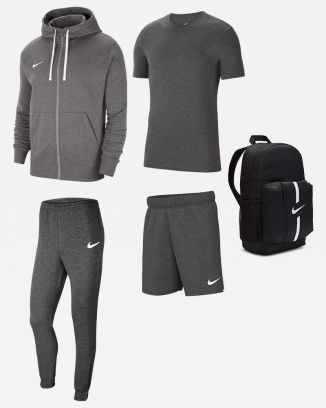 Conjunto de produtos Nike Team Club 20 para Criança. Camisola + Calças de corrida + T-shirt + Calções + Saco (5 itens)