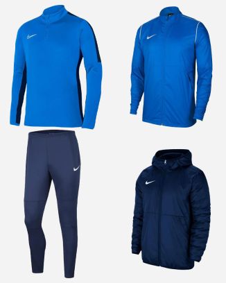 Conjunto Nike Academy 23 para Niño. Partes de arriba 1/4 Zip + Pantalón de chandal + Chubasquero + Chaqueta forrada (4 productos)