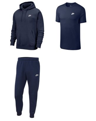 Conjunto de produtos Nike Sportswear para Homens. Sweatshirt + Calças de jogging + T-shirt (3 itens)