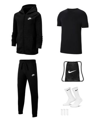 Ensemble Nike Sportswear pour enfant ensemble sweat capuche zip bas de jogging tee-shirt chaussettes sac BV3634 CZ0909 SX7676 DM3978