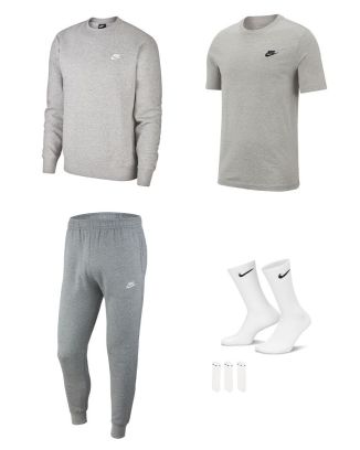 Conjunto de produtos Nike Sportswear para Homens. Camisola + Calças de corrida + T-shirt + Meias (4 itens)