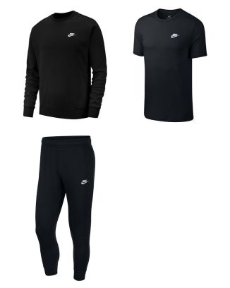 Conjunto de produtos Nike Sportswear para Homens. Sweatshirt + Calças de jogging + T-shirt (3 itens)