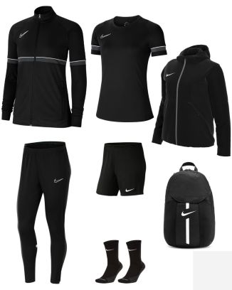 Produkt-Set Nike Academy 21 für Frau. Trainingsanzug + Trikot + Short + Socken + Parka + Tasche (7 artikel)