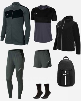 Ensemble Nike Academy Pro 20 pour Femme. Survêtement + Maillot + Short + Chaussettes + Parka + Sac (7 pièces)