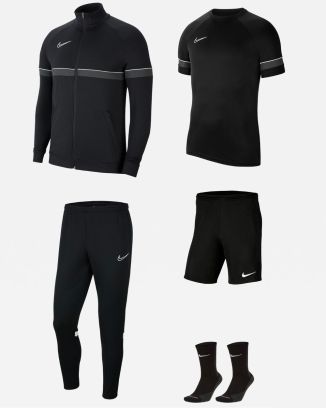 Conjunto Nike Academy 21 para Hombre. Chándal + Camiseta + Pantalón corto + Calcetines (5 productos)