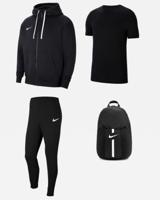 Conjunto de produtos Nike Team Club 20 para Homens. Camisola + Calças de corrida + T-shirt + Saco (4 itens)