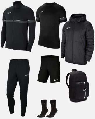 Conjunto de produtos Nike Academy 21 para Criança. Fato de treino + Jersey + Calções + Meias + Parka + Saco (7 itens)