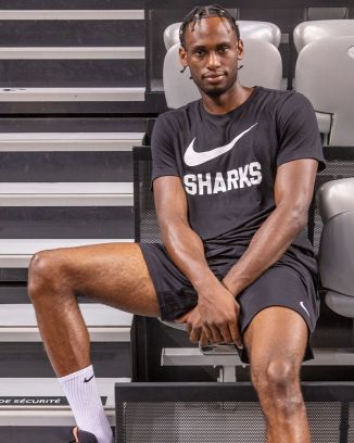 T-shirt Nike Sharks Antibes Schwarz für mann
