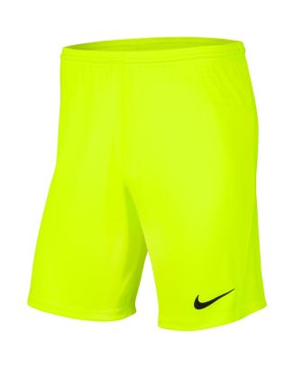 Pantaloncini Nike Park III Giallo Fluorescente per uomo