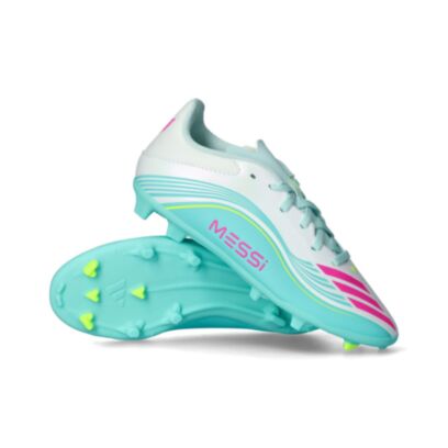 Chaussures de football adidas F50 Messi League FG Turquoise pour enfant