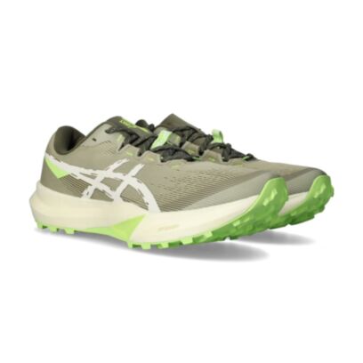 Chaussures de trail ASICS Fuji Lite 6 Beige & Vert pour homme