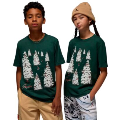 T-shirt Jordan Winter Land Vert pour enfant