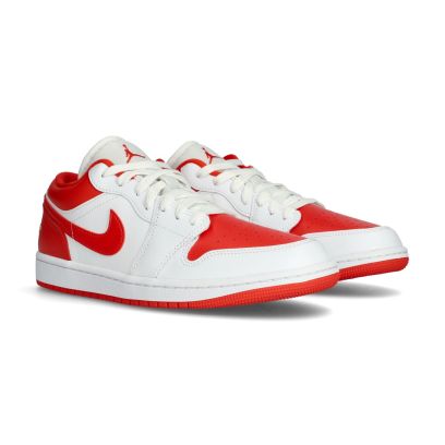 Chaussures Jordan Air Jordan 1 Low Blanc & Rouge pour femme